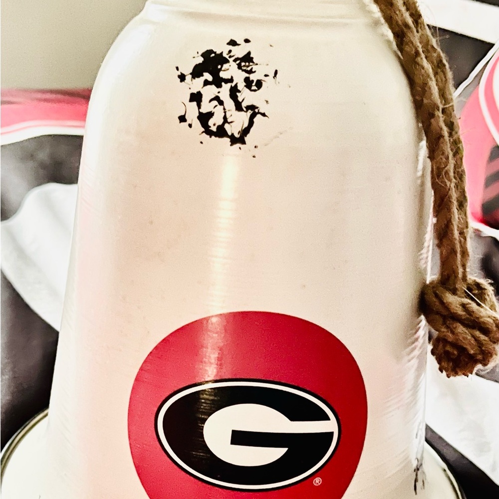Georgia bulldog christmas Bell white